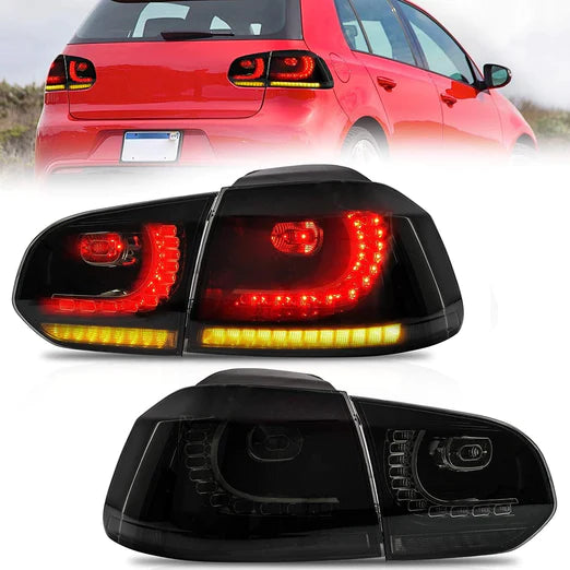 VLAND LED Tail lights For Volkswagen (VW) Golf 6 MK6 (TSI GTI R TDI GTD LPG) 2008-2014 With Sequential indicators