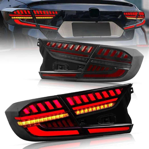 VLAND LED V4 Tail Lights For Honda Accord 2018-2021 10th Gen with Amber Sequential Turn Signal