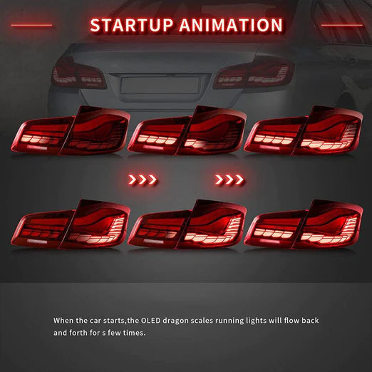 VLAND OLED Tail Lights For BMW 5-Series 2010-2017 F10 F18 6th Gen