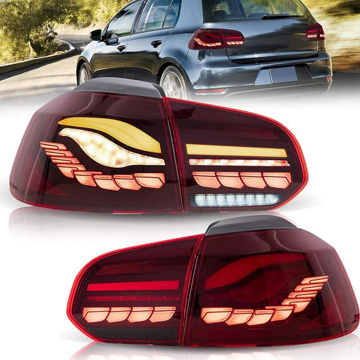 VLAND OLED Tail lights For Volkswagen Golf 6 MK6 2008-2014 With Sequential indicators Turn Signals