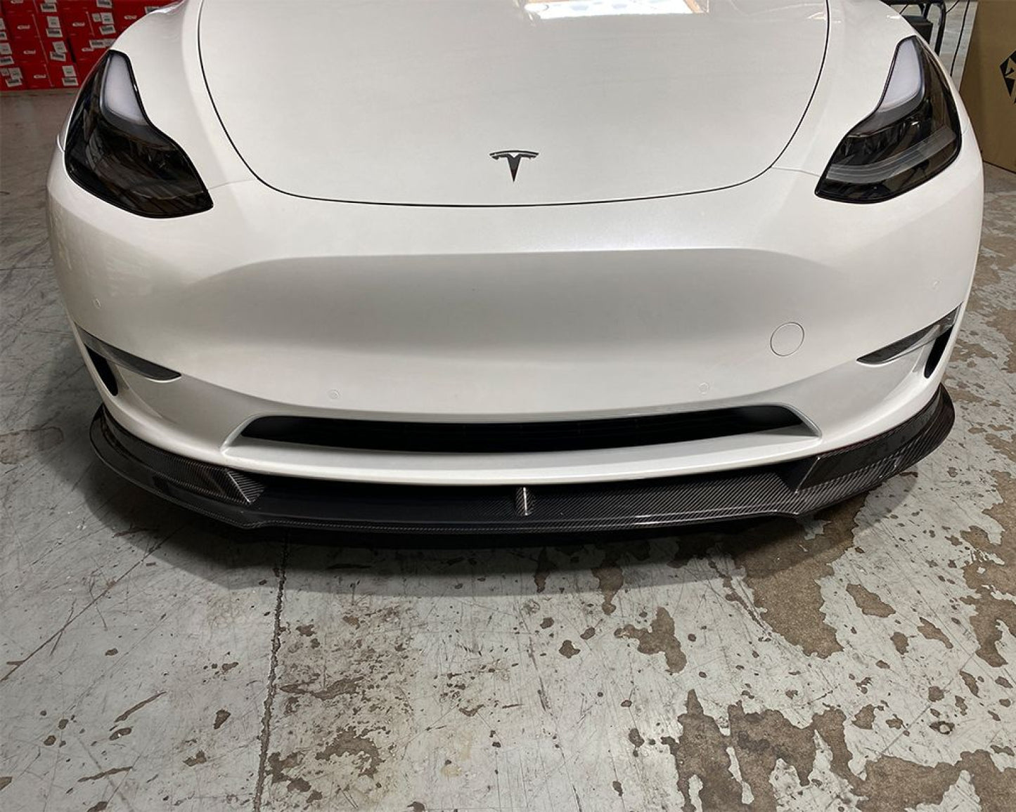 VR Aero Carbon Fiber Front Lip Tesla Model Y 2020