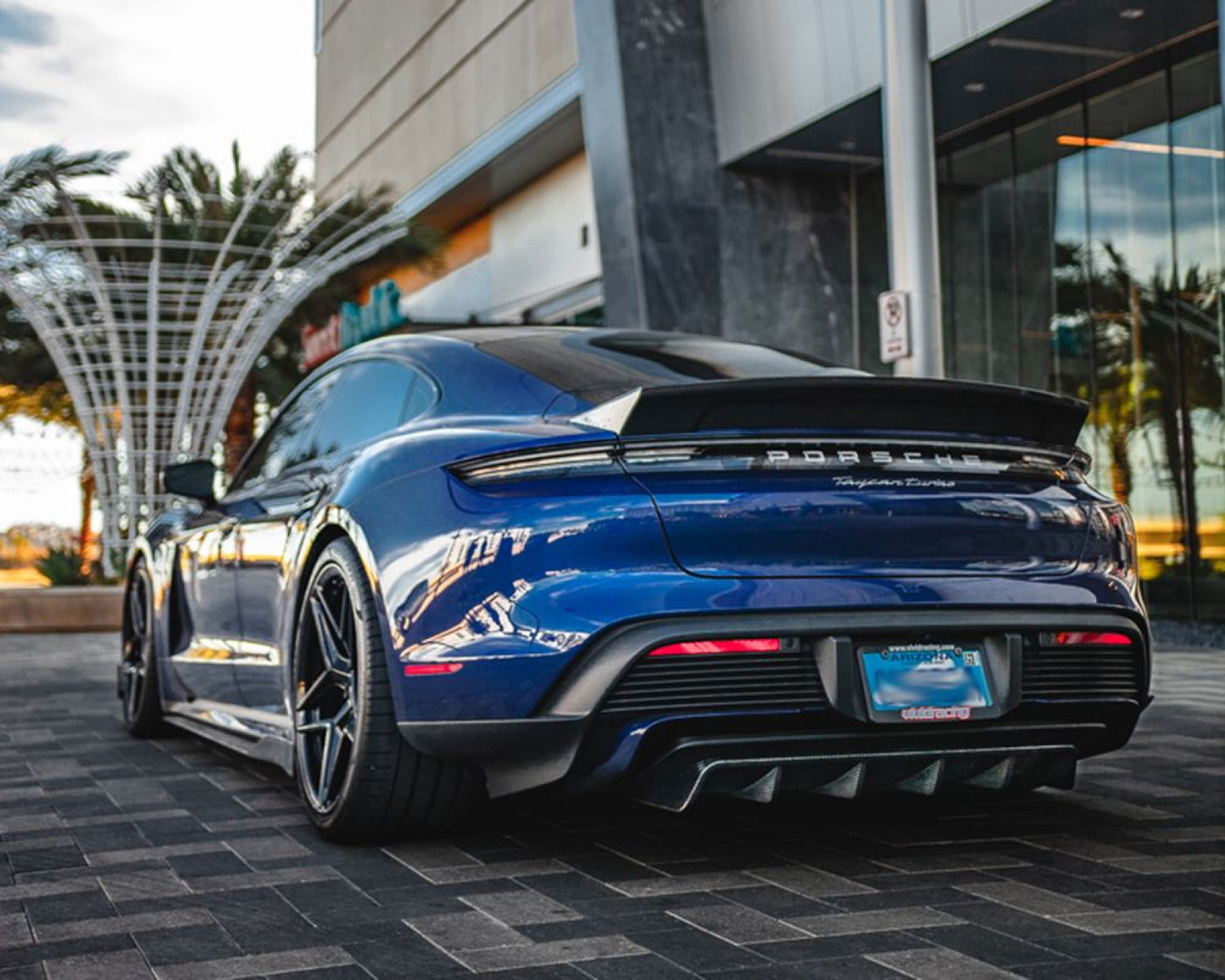 VR Aero Carbon Fiber Trunk Spoiler Porsche Taycan Turbo | Turbo S